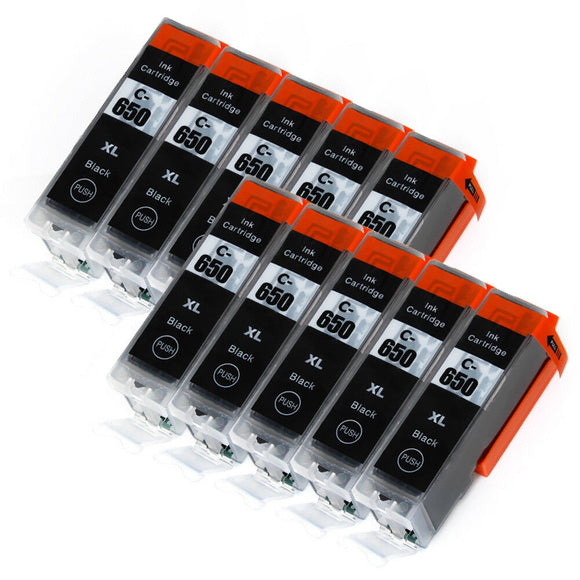 2-10 BLACK PGI-650XL PGI650XL ink cartridges for Canon MG5660 MX926 nonoem