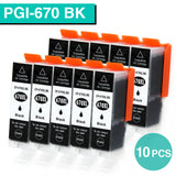 1-10 BLACK Ink Cartridges for Canon PGI-670xl PIXMA MG5760 MG5765 MG5766 nonoem