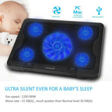 High Speed Fan Laptop Cooling Chill Mat Pad Adjustable Height Holder For Macbook