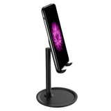 Adjustable Phone Stand Desktop Holder Table Mount For iPhone iPad Tablet - BLACK