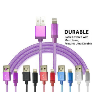 Braided USB Charging Charger Cable Cord for iPhone 14 13 12 11 Pro Max XR 8 iPad