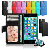 Leather wallet CREDIT CARD holder case Flip Cover for Apple iPhone 4 5 6 7 8+ AU