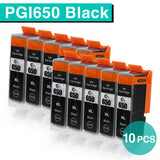 2-10 BLACK Inks for Canon PGI 650 xl BK PIXMA MG5460 MG5560 MG5660 MG6360 nonoem