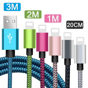 3m Heavy Duty Fast Charge USB Cable For IPhone – IOS, White, Works With 14 13 12 11 XR XS 8 7 Etc