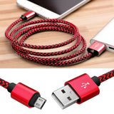 1M 2M 3M Strong Braided MICRO USB Data Charger Cable Cord For Android Samsung