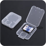 5x Pcs SD TF Card Storage Case Holder MicroSD SDHC Memory CardBox Plastic Clear