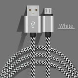 1M 2M 3M Strong Braided MICRO USB Data Charger Cable Cord For Android Samsung