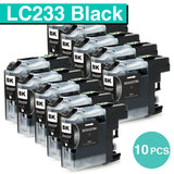1 to 10pcs BLACK LC233 cartridges DCP-J4120 MFC-J4620 MFC-J5320 MFC-5720 MFCJ680
