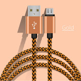 1M 2M 3M Strong Braided MICRO USB Data Charger Cable Cord For Android Samsung