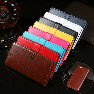 slim pu LEATHER Wallet Flip Case Card Stand Cover For iPhone 4 5s 6 SE (1st Gen)