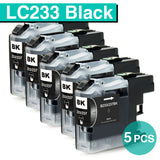 1 to 10pcs BLACK LC233 cartridges DCP-J4120 MFC-J4620 MFC-J5320 MFC-5720 MFCJ680