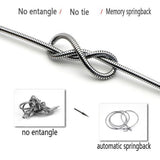 1M METAL SPRING USB Charging Data Cable Fast Charger Lead For iPhone 12 11 10 8