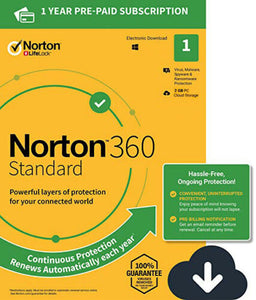 Norton 360 Standard 2024 1 device 1 Year License +2 Month free