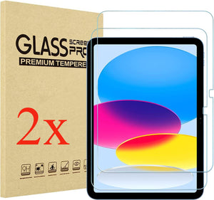 2 for Apple iPad 10th 9th 8th 7th 6th 5th Gen Tempered Glass Screen Protector