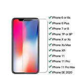 2 Tempered Glass Screen Protector For iPhone 14 13 12 11 10 X Pro 8 7 XR XS Max