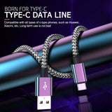 USB C Type C Charger Cable Fast Charging Lead for Samsung S8 S9 S10 S20 S21 S22