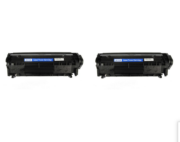 2x Generic Q2612A Toner For HP LaserJet 1018 1020 1025 3055 12A 1010 Printer